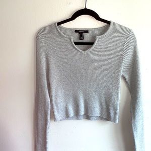 Gray knitted sweatshirt from Forever21.